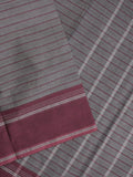 Kanchi cotton saree with allover stripes and running blouse