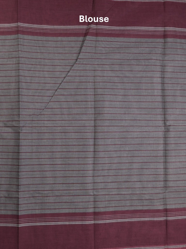 Kanchi cotton saree with allover stripes and running blouse