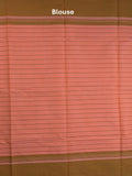 Kanchi cotton saree with allover stripes and running blouse