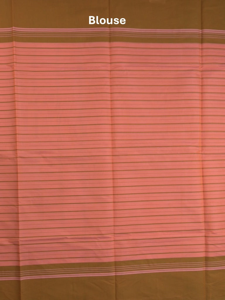 Kanchi cotton saree with allover stripes and running blouse