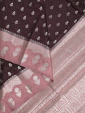 Green mango fancy sarees with allover zari detailing and attached contrast blouse
