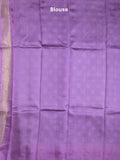 Green mango fancy sarees with allover zari detailing and attached contrast blouse