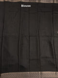 Maheshwari fancy saree with allover zari motifs & zari border with contrast blouse