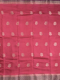 Maheshwari fancy saree with allover zari motifs & zari border with contrast blouse