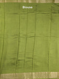 Maheshwari fancy saree with allover zari motifs & zari border with contrast blouse