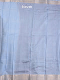 Maheshwari fancy saree with allover zari motifs & zari border with contrast blouse