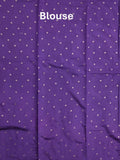 Dupion fancy saree purple color allover weaves & zari border with zari pallu and contrast blouse