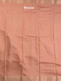 Maheshwari fancy saree with allover zari motifs & zari border with contrast blouse