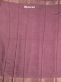 Maheshwari fancy saree with allover zari motifs & zari border with contrast blouse