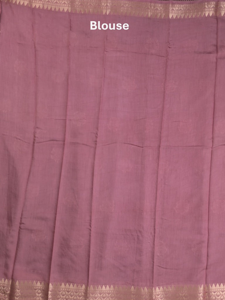 Maheshwari fancy saree with allover zari motifs & zari border with contrast blouse