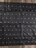 Chanderi fancy saree with allover zari motifs & zari border with zari pallu and attached self blouse
