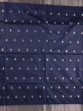 Chanderi fancy saree with allover zari motifs & zari border with zari pallu and attached self blouse
