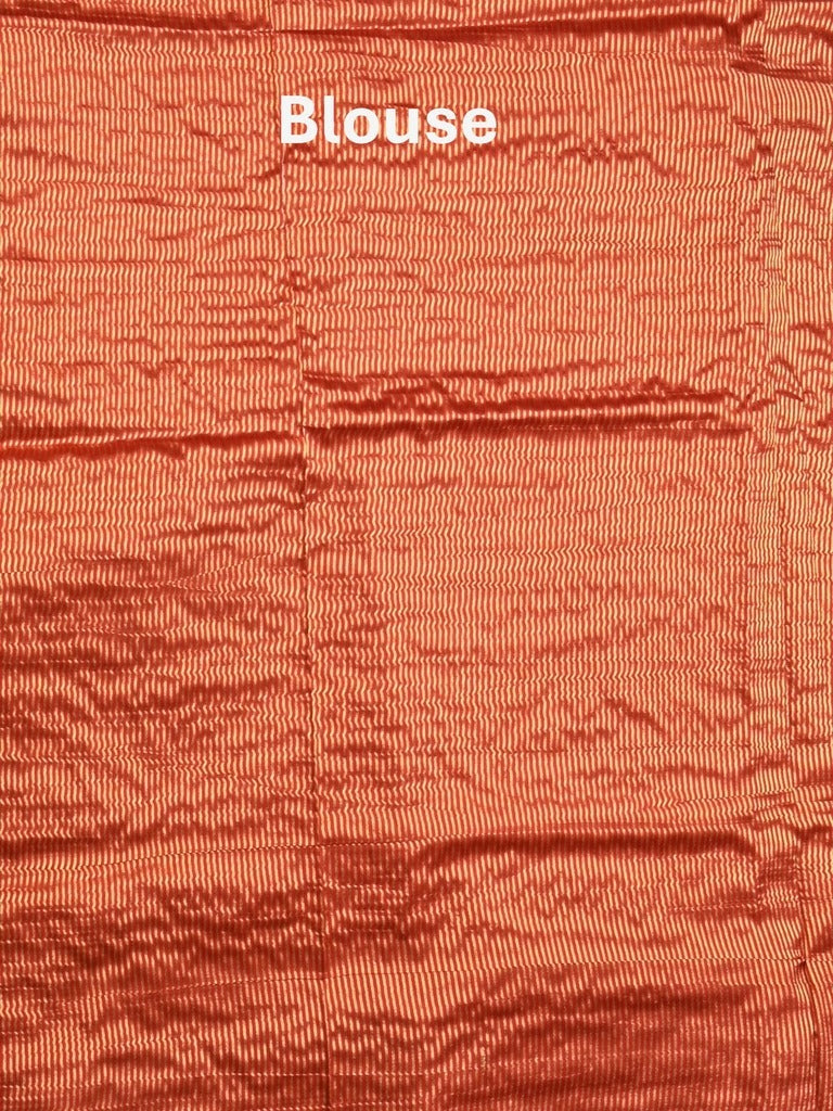 Chanderi fancy saree red color allover plain & zari border with zari pallu and tissue blouse
