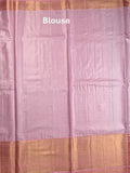 Kanchi tissue pattu saree light blue color allover zari weaves & kanchi border with rich pallu and contrast tissue blouse