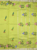 Mangalagiri fancy saree for women | black | printed | zari border | party wear
