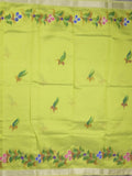 Mangalagiri fancy saree for women | black | printed | zari border | party wear