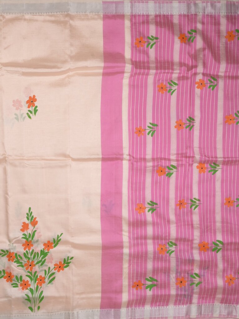 Mangalagiri fancy saree for women | black | printed | zari border | party wear