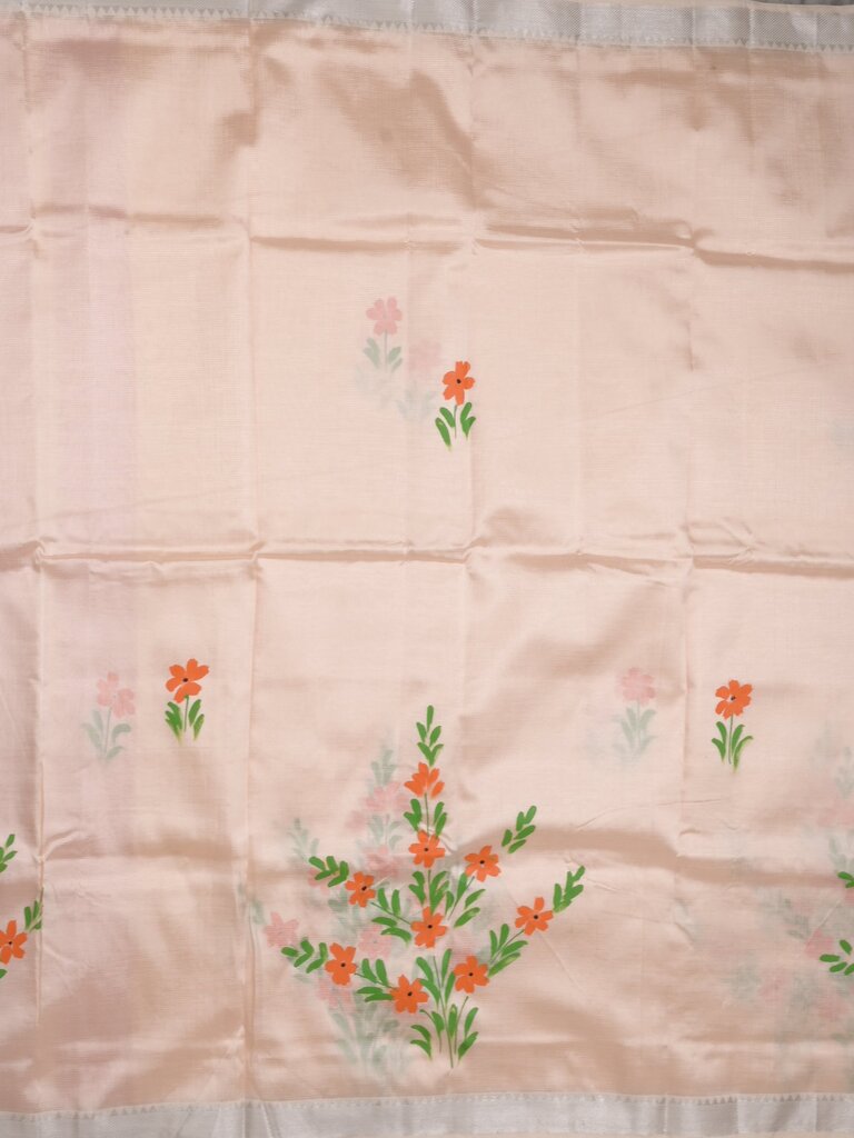 Mangalagiri fancy saree for women | black | printed | zari border | party wear
