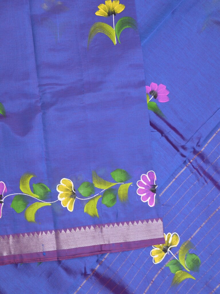 Mangalagiri fancy saree for women | black | printed | zari border | party wear