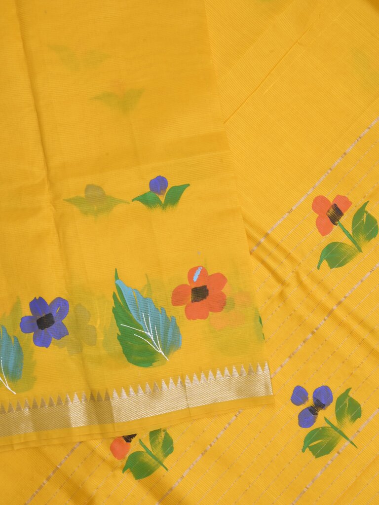Mangalagiri fancy saree for women | black | printed | zari border | party wear