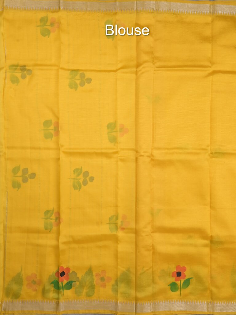 Mangalagiri fancy saree for women | black | printed | zari border | party wear