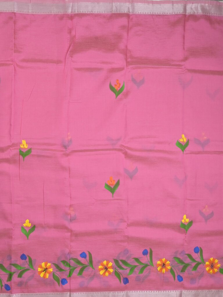Mangalagiri fancy saree for women | black | printed | zari border | party wear