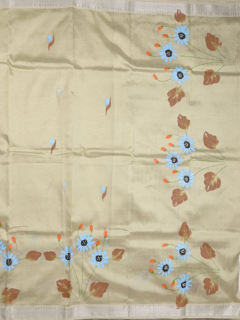 Mangalagiri fancy saree for women | black | printed | zari border | party wear