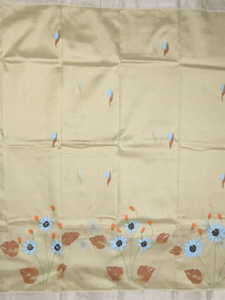 Mangalagiri fancy saree for women | black | printed | zari border | party wear