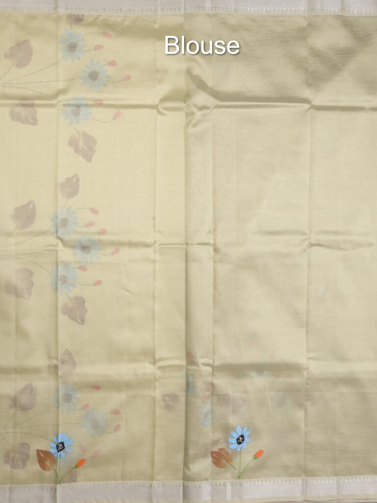 Mangalagiri fancy saree for women | black | printed | zari border | party wear