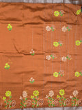 Mangalagiri fancy saree for women | black | printed | zari border | party wear