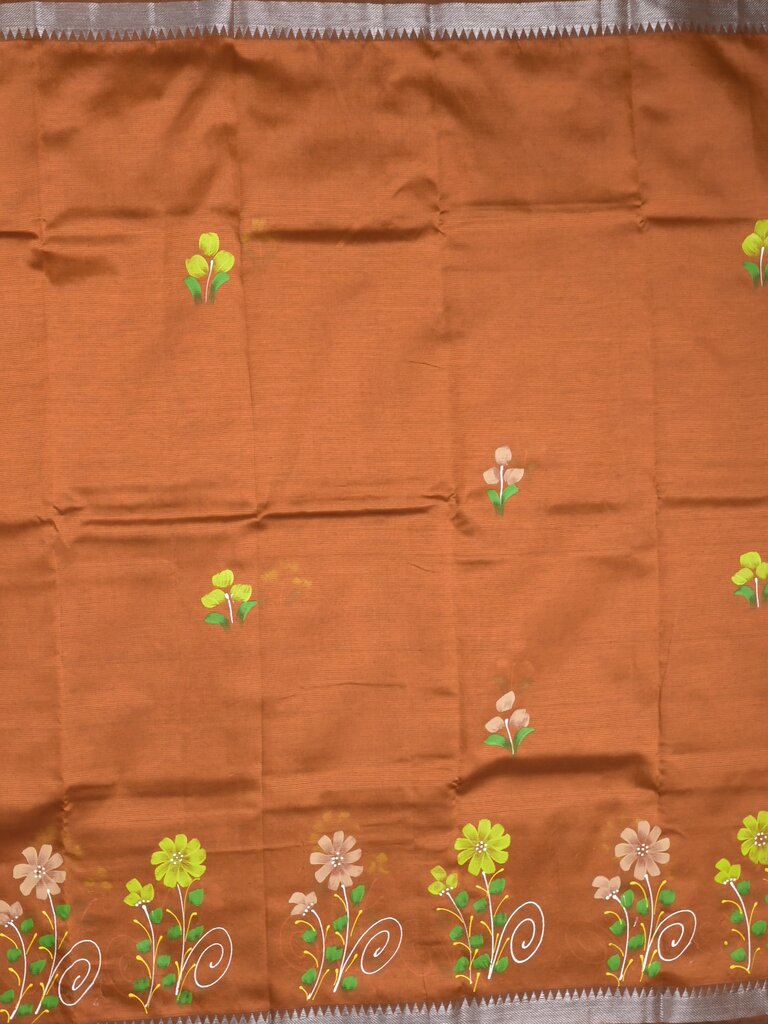 Mangalagiri fancy saree for women | black | printed | zari border | party wear