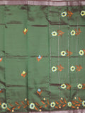 Mangalagiri fancy saree for women | black | printed | zari border | party wear