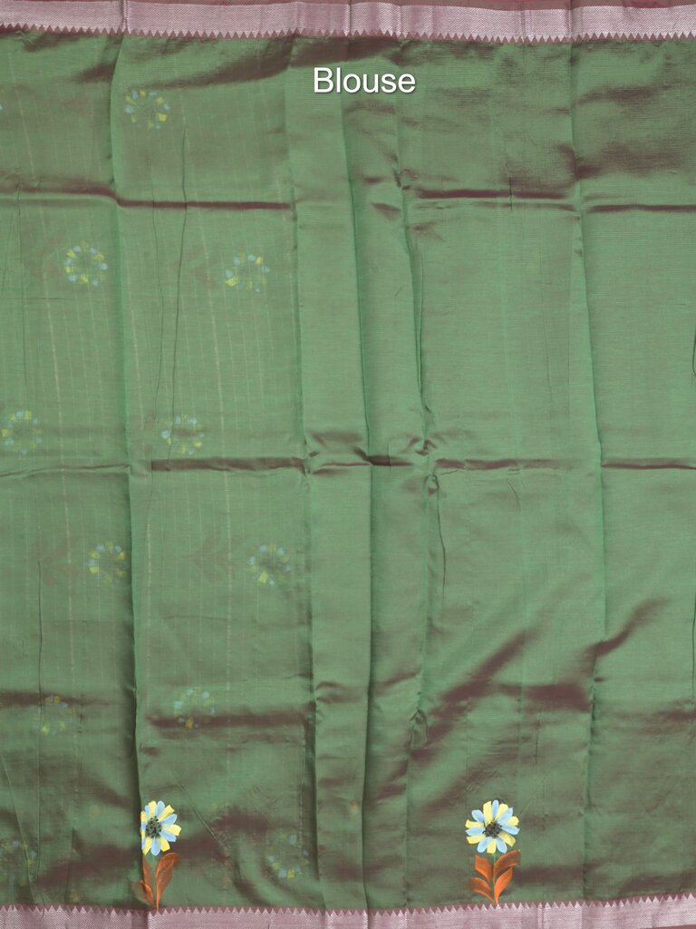 Mangalagiri fancy saree for women | black | printed | zari border | party wear