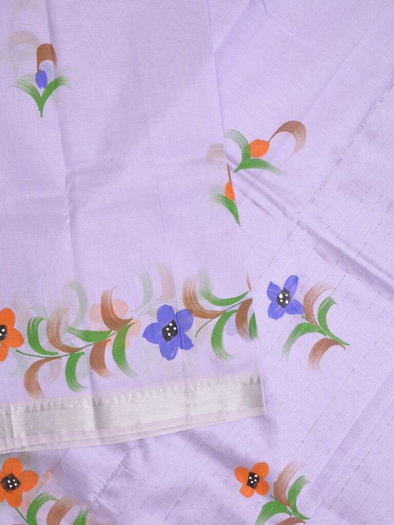 Mangalagiri fancy saree for women | black | printed | zari border | party wear