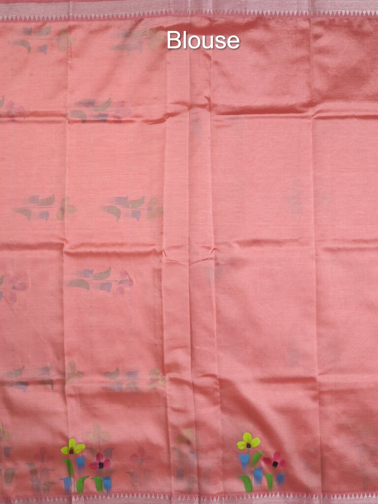 Mangalagiri fancy saree for women | black | printed | zari border | party wear