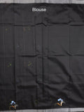Mangalagiri fancy saree for women | black | printed | zari border | party wear