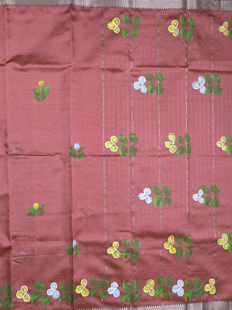 Mangalagiri fancy saree for women | black | printed | zari border | party wear