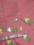 Mangalagiri fancy saree for women | black | printed | zari border | party wear
