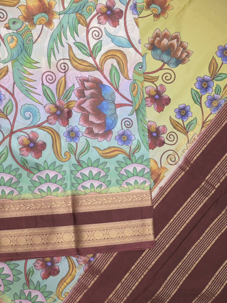 Binny crape fancy saree for women | off white | zari border | party wear