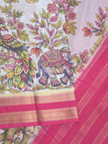 Binny crape fancy saree for women | off white | zari border | party wear