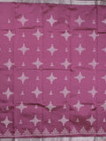 Mangalagiri fancy saree for women | pink | printed | zari border | party wear