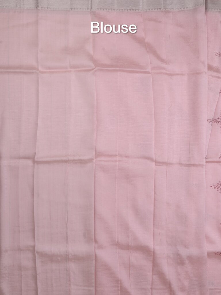 Mangalagiri fancy saree for women | pink | printed | zari border | party wear