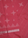 Mangalagiri fancy saree for women | pink | printed | zari border | party wear