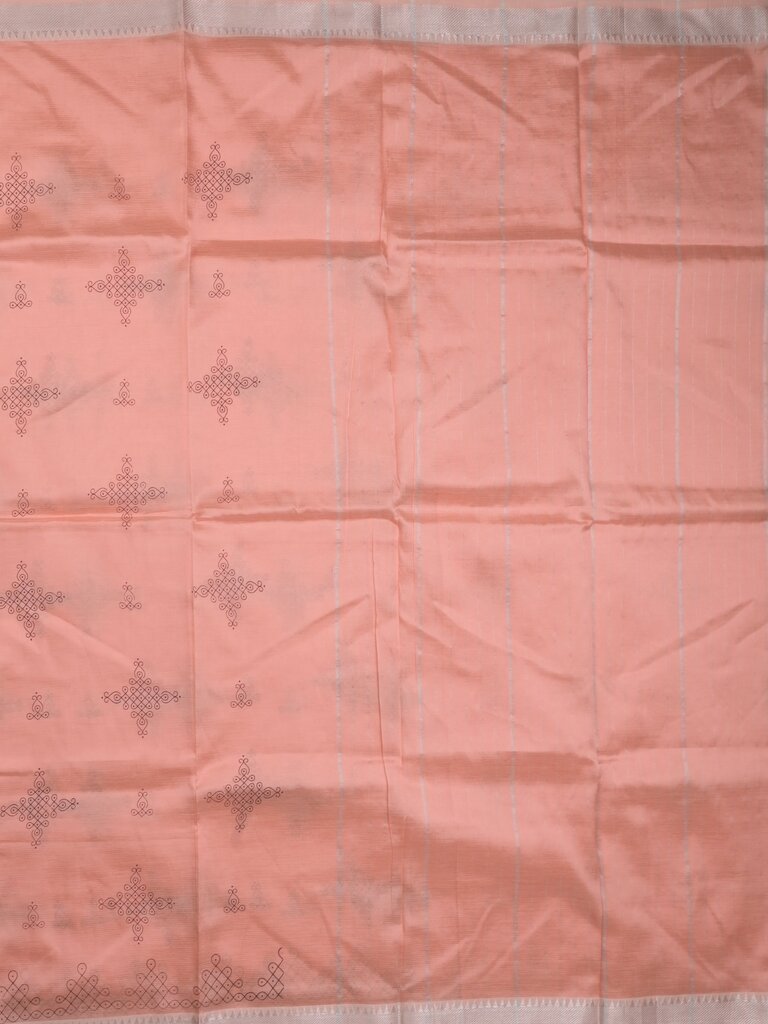 Mangalagiri fancy saree for women | pink | printed | zari border | party wear