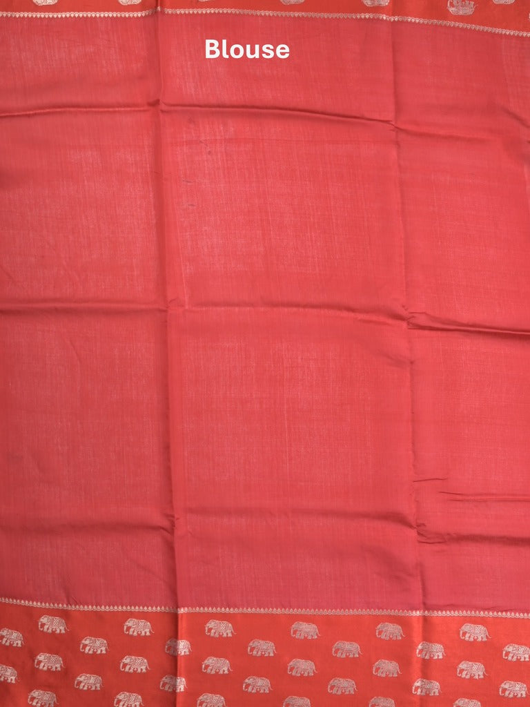 Raw mango fancy saree dark green color allover zari motifs & zari border with brocade pallu and contrast plain blouse