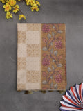 Tussar printed fancy saree with contrast printed blouse