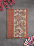 Tussar printed fancy saree with printed border and printed blouse