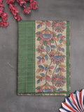 Tussar printed fancy saree with printed border and printed blouse