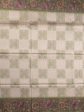 Tussar printed fancy saree with contrast printed blouse