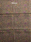 Tussar printed fancy saree with contrast printed blouse